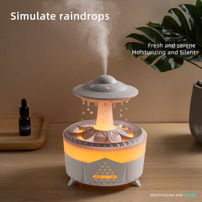 Raining Cloud Humidifier - Relaxing Rain Sounds & Night Light