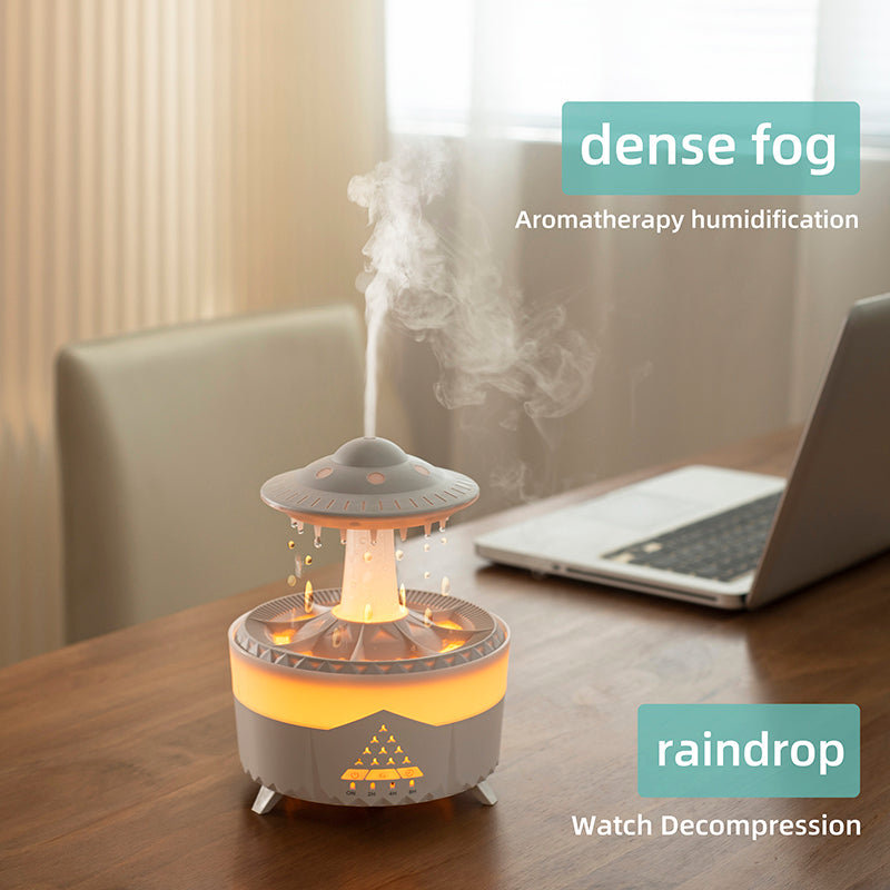 Raining Cloud Humidifier - Relaxing Rain Sounds & Night Light