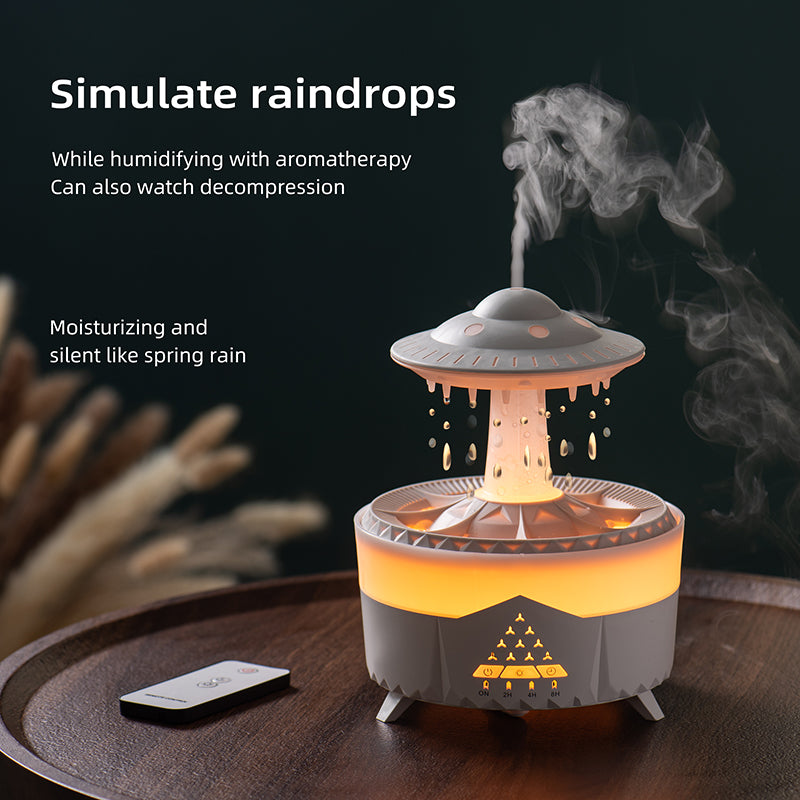 Raining Cloud Humidifier - Relaxing Rain Sounds & Night Light